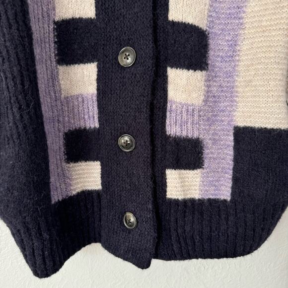 Closed Colorblocked Alpaca Wool Blend Oversized Cardigan - Picture 8 of 16